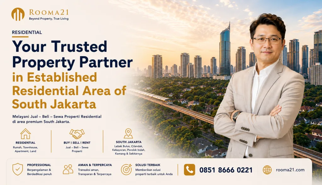 Banner Gandung Rooma21.com Gandung Ahmad | Property Advisor South Jakarta | Residential Specialist Area Layanannya Mencakup Lebak Bulus Cilandak Kebayoran Pondok Indah Kemang Serta Kawasan Hunian Mapan Lain Di Jakarta Selatan Rooma21com
