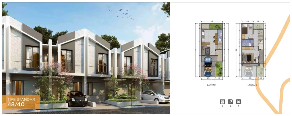 Cluster Kana di Kota Harapan Indah Bekasi, rumah 2 lantai modern compact dekat Transera Waterpark, Eka Hospital, sekolah favorit, dan akses tol. Cek unitnya.