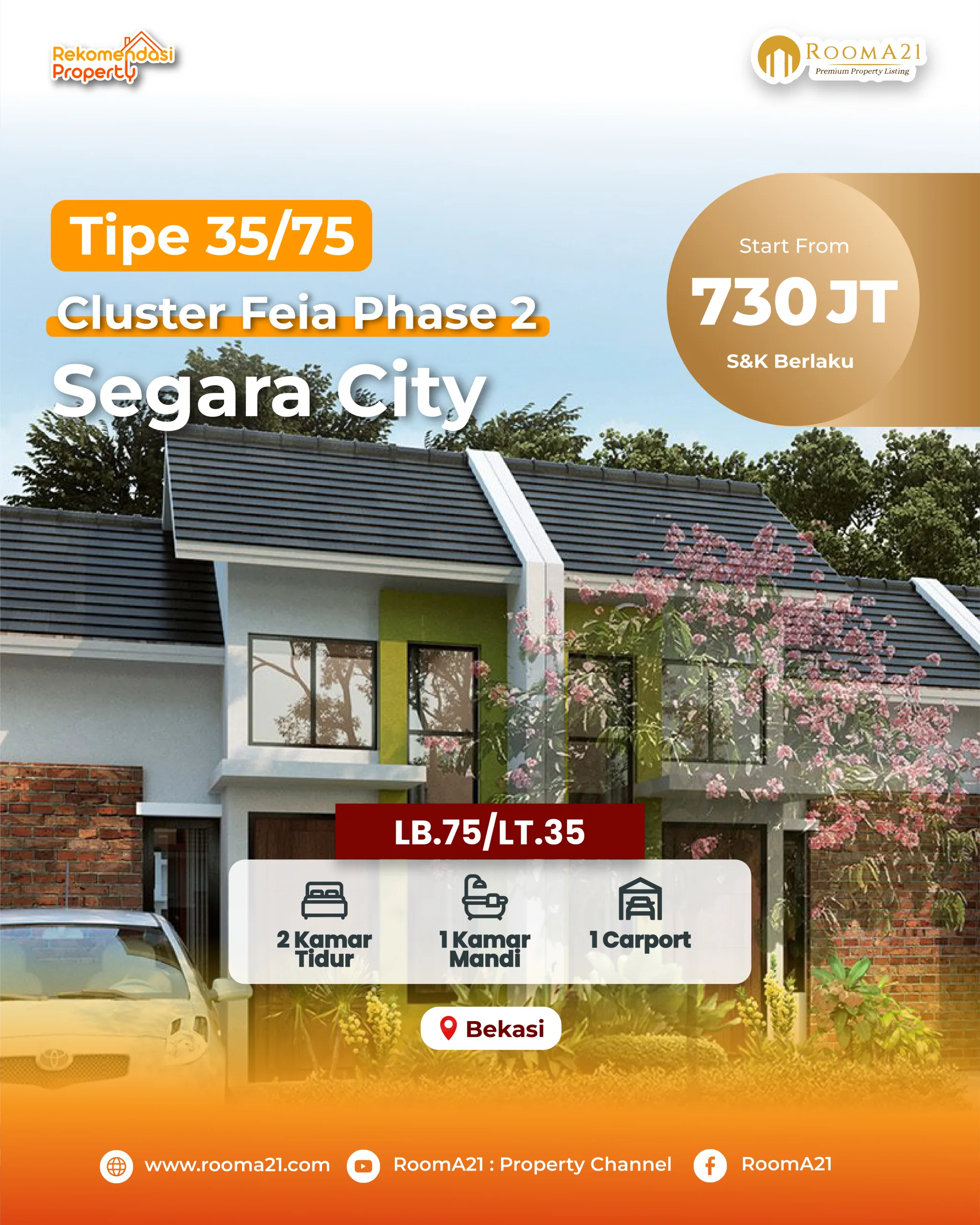 Rumah di Kota Harapan-Indah | Tipe-35/75 | Get The Best Promo Now - foto 1