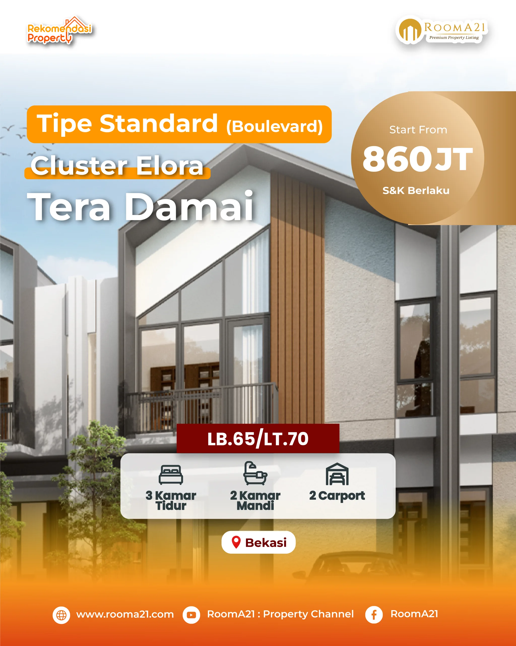 Rumah Di Bekasi | Tera Damai | Get The Best Promo Now - foto 1