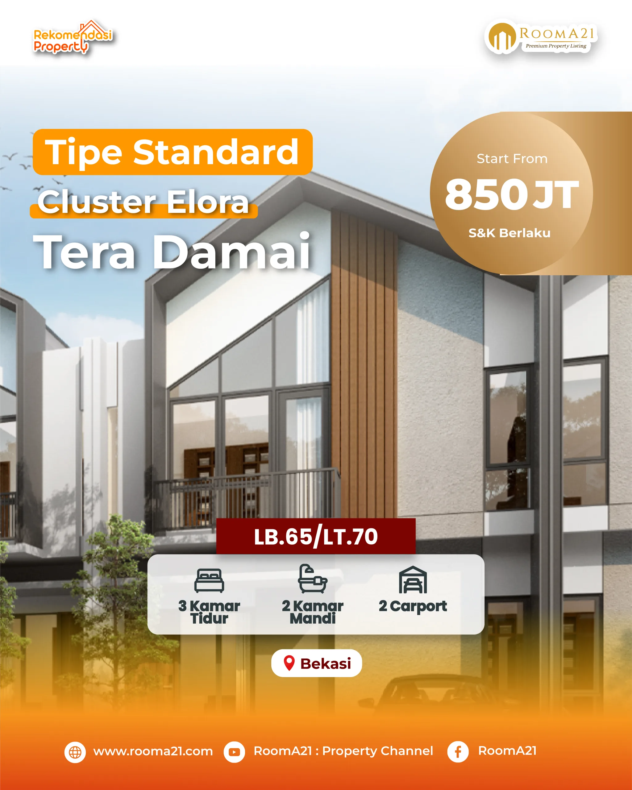 Rumah Di Bekasi | Tera Damai | Get The Best Promo Now - foto 1