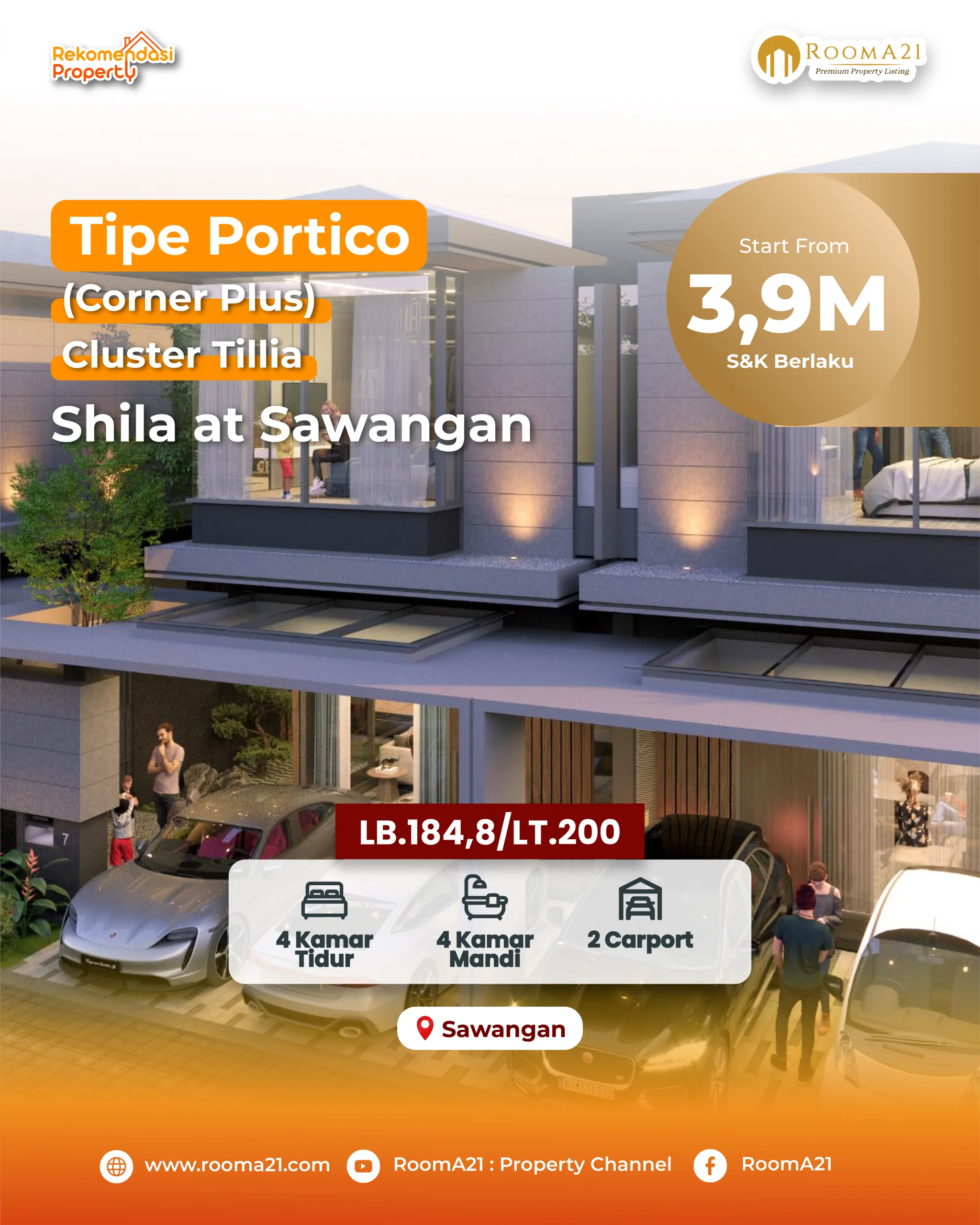 Rumah di Sawangan | Shila Cluster Tilia | Special Corner Plus