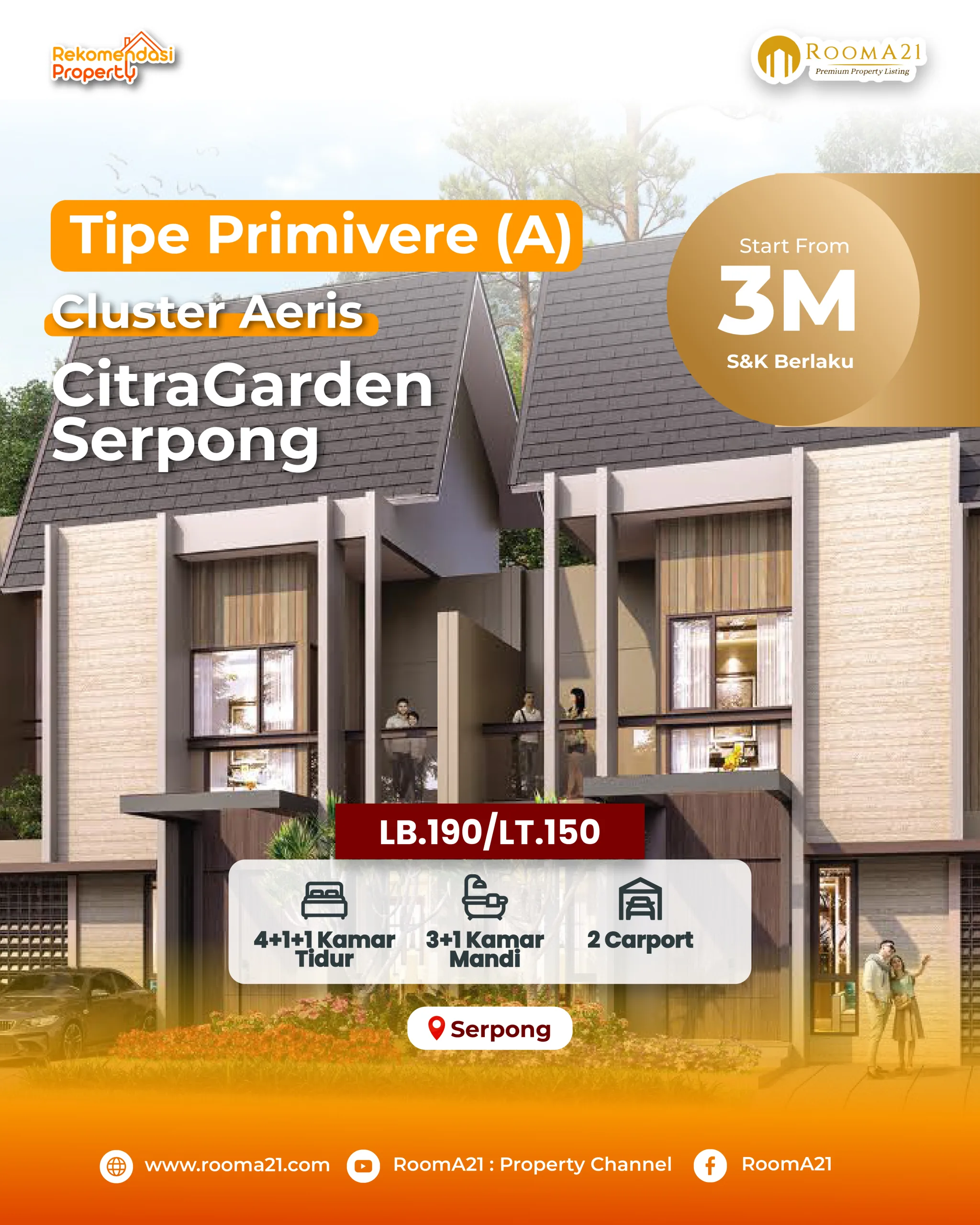 Citra Garden Serpong | Cluster Aeris | Tipe Primivera (A) - foto 1