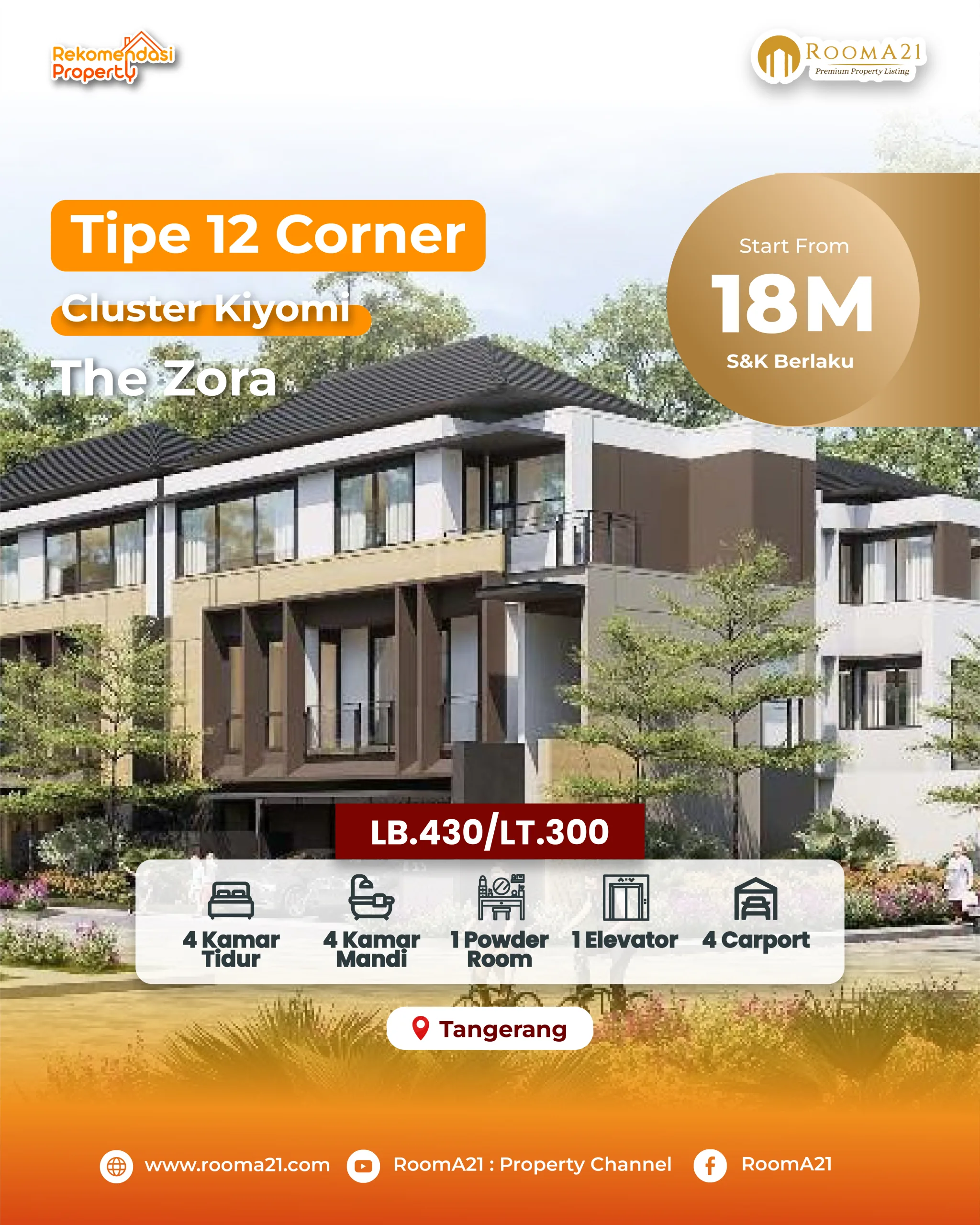 The Zora | Cluster Kiyomi | Tipe 12 Corner - foto 1