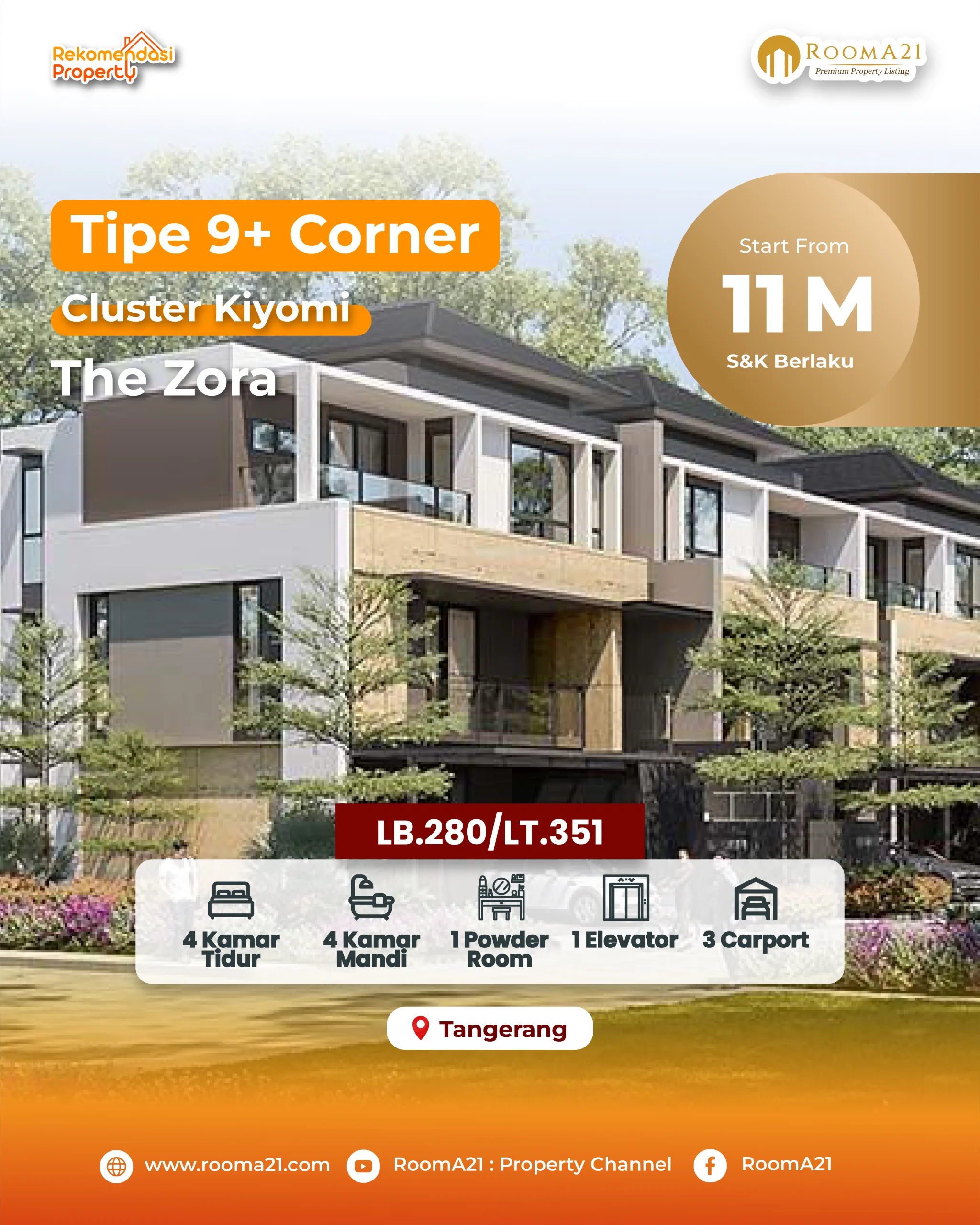 The Zora | Cluster Kiyomi | Tipe 9+Corner - foto 1