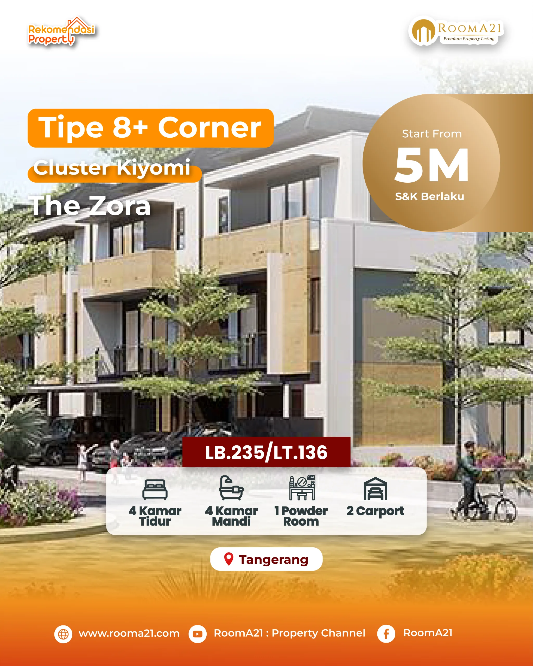 The Zora | Cluster Kiyomi | Tipe 8+Corner - foto 1