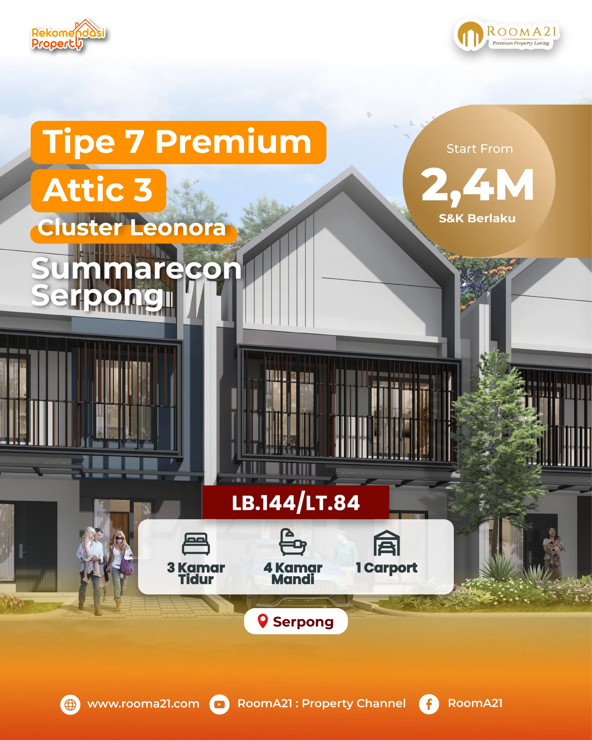 Summarecon Serpong | Cluster Leonora |Tipe 7 Premium Attic 3 - foto 1