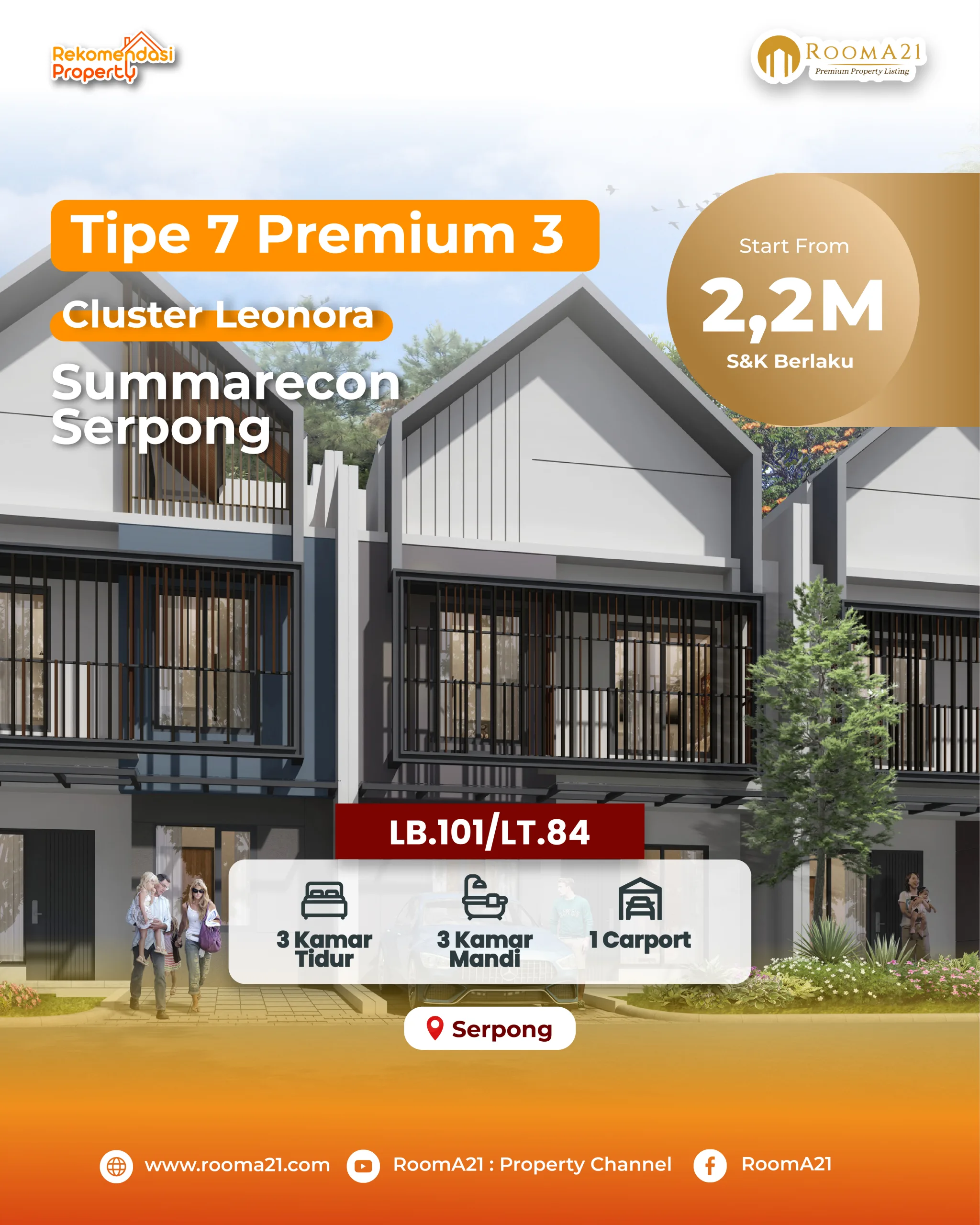 Cluster Leonora | Summarecon Serpong | Tipe 7 Premium 3 - foto 1