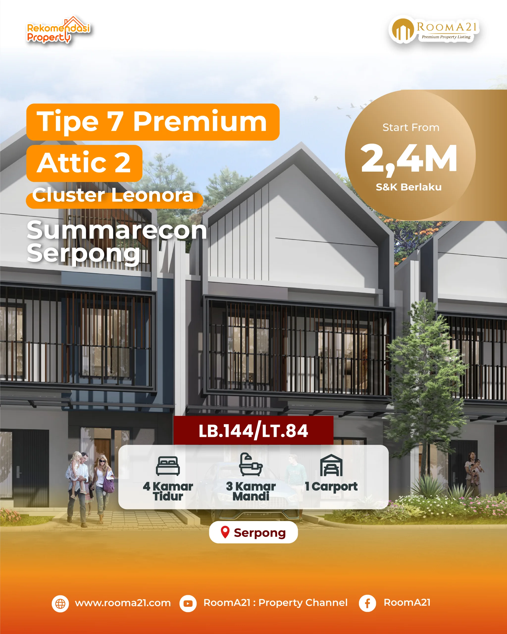 Summarecon Serpong | Cluster Leonora |Tipe 7 Premium Attic 2 - foto 1