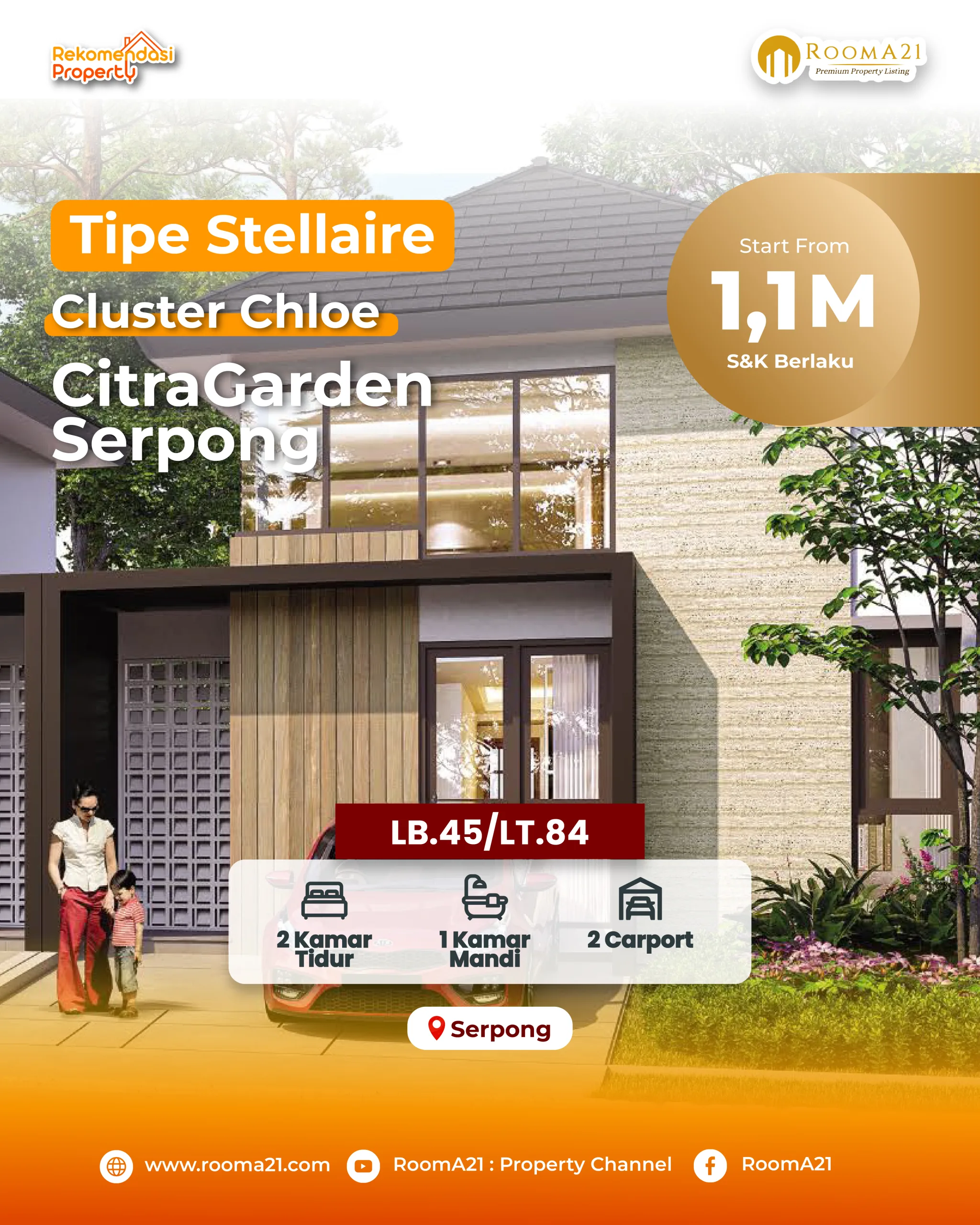 Citra Garden Serpong | Cluster Chloe | Tipe Stellaira - foto 1