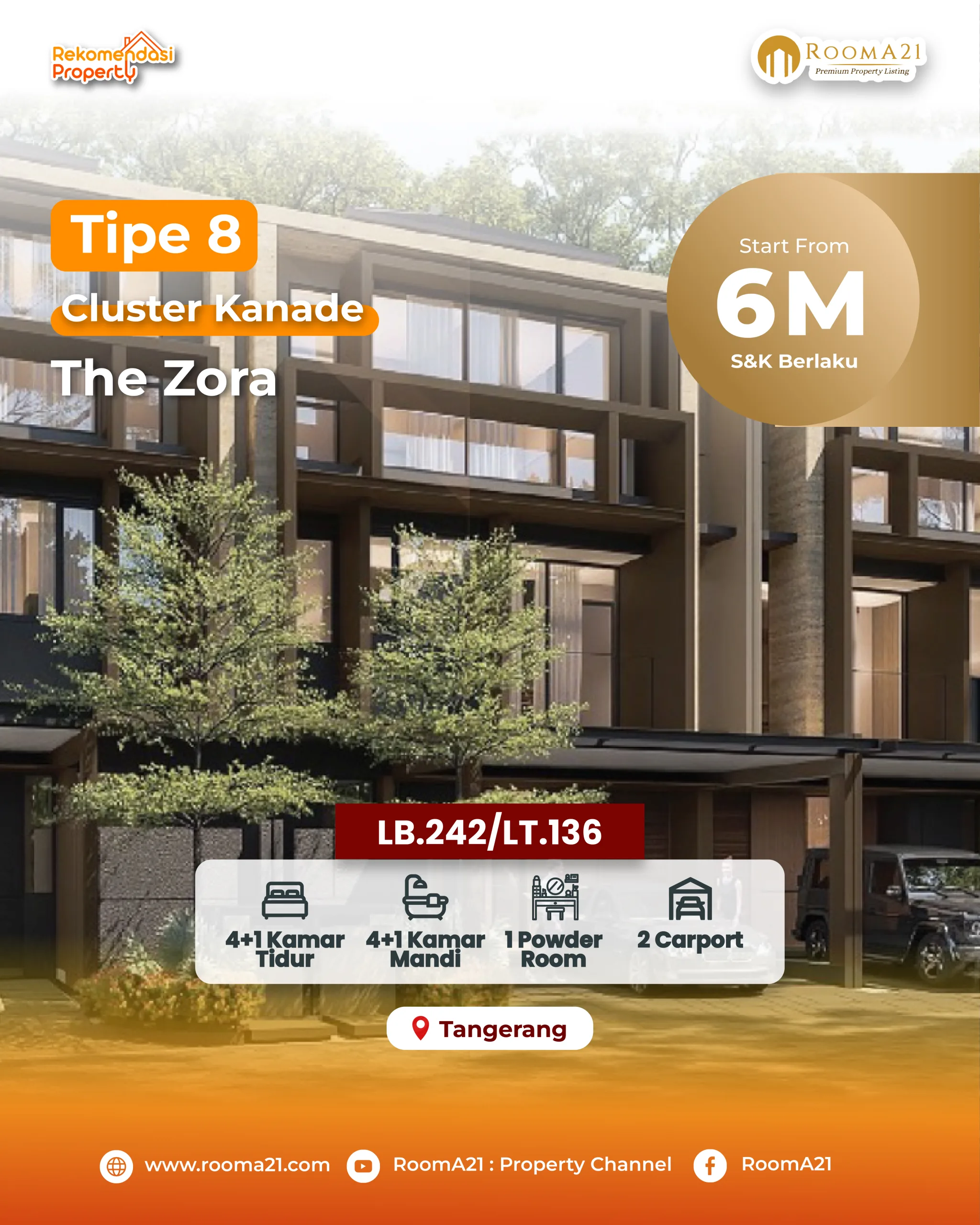 The Zora | Cluster kanade | Tipe 8 - foto 1