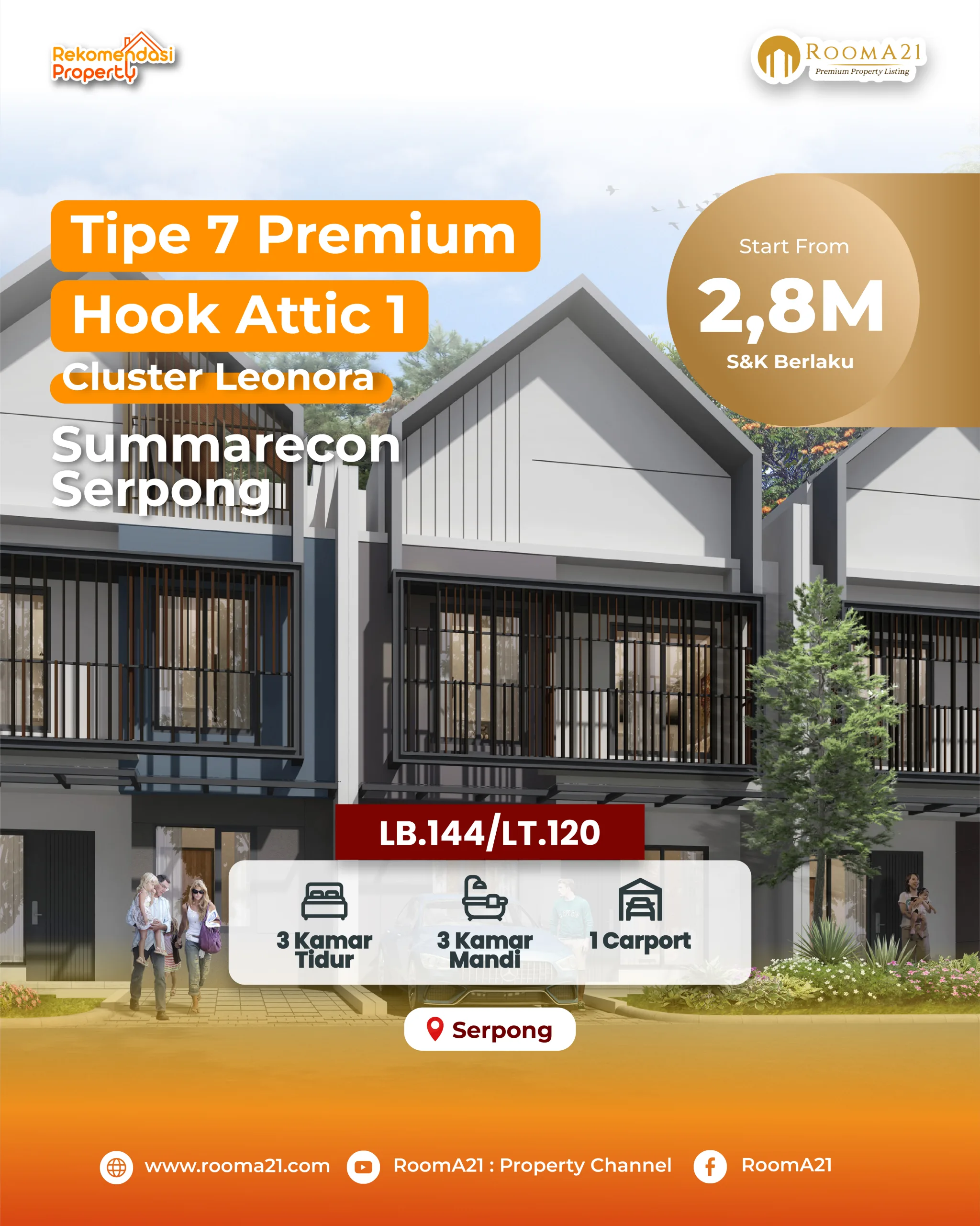 Summarecon Serpong | Cluster Leonora | Tipe 7 Premium Hook Attic 1 - foto 1