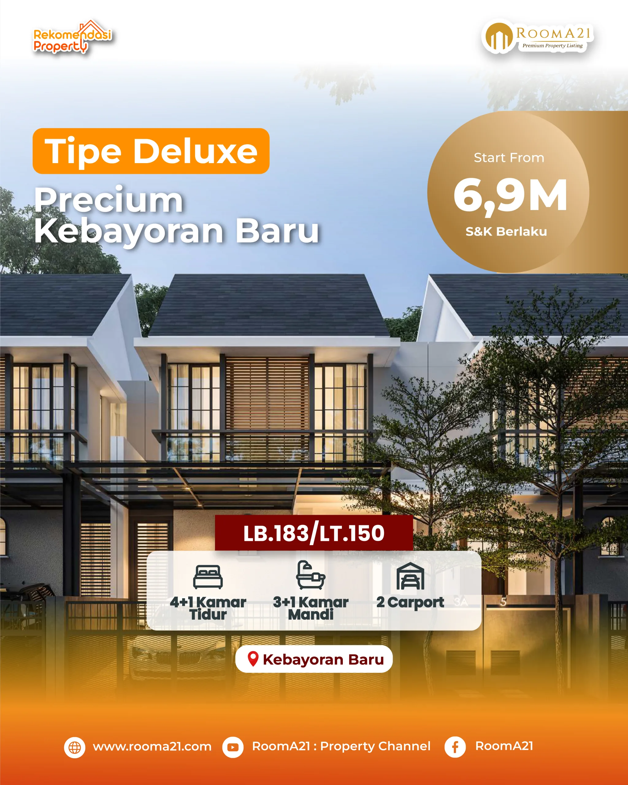 Rumah di Precium Kebayoran | Kebahyoran Baru | Jakarta Selatan | Tipe Deluxe - foto 1