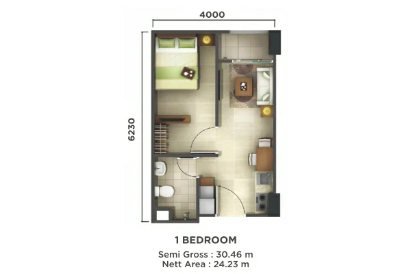 1 bedroom