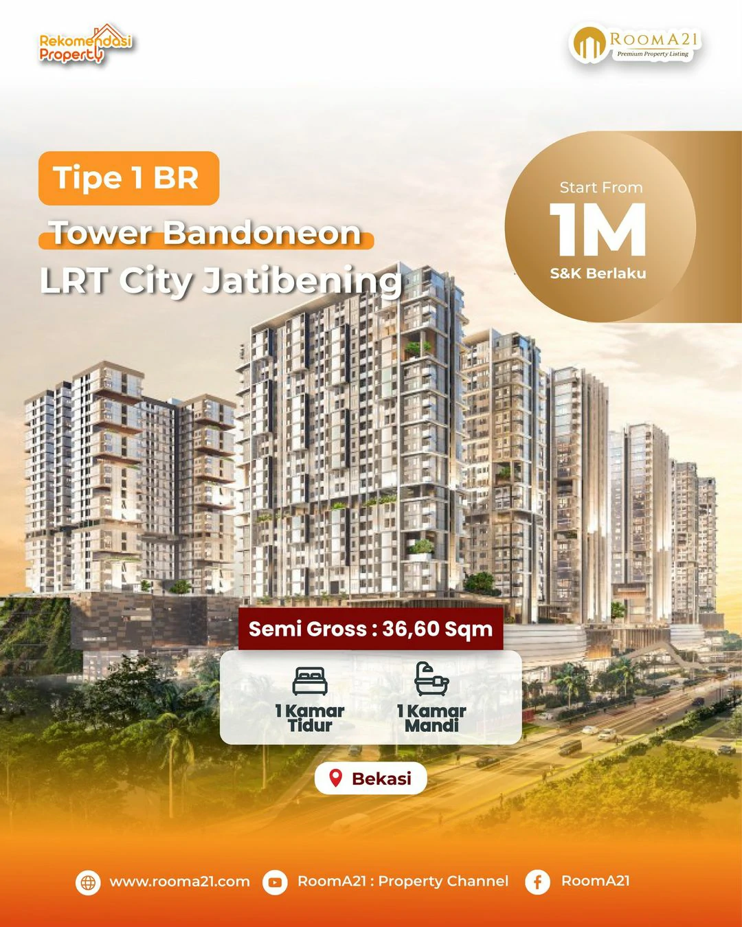 LRT City Jatibening • Apartemen Modern Dengan Konsep TOD