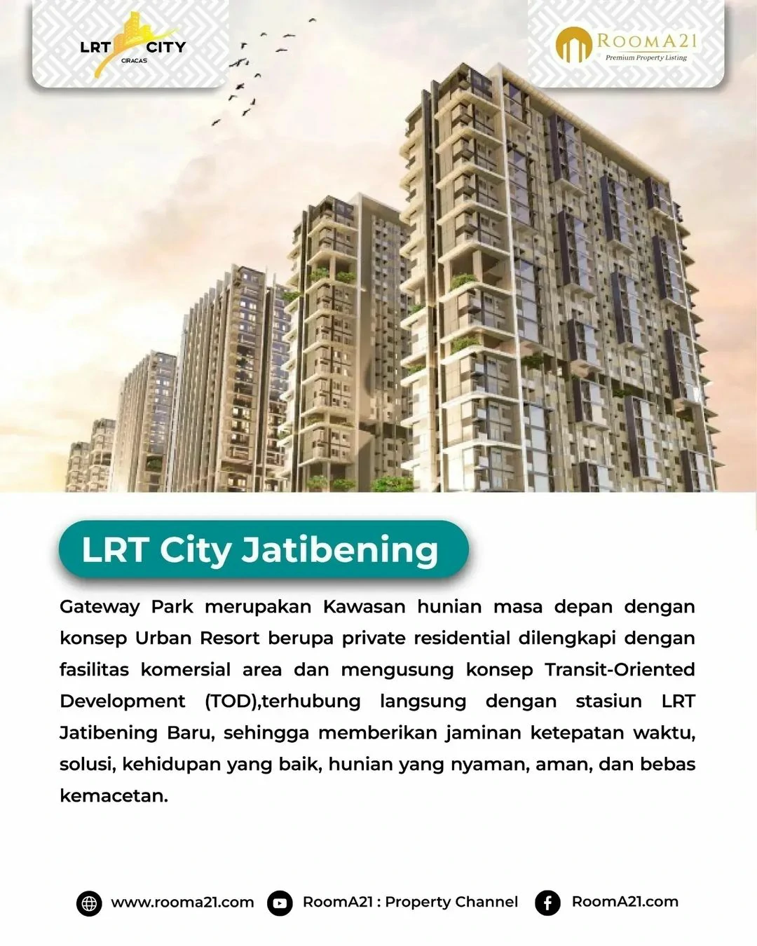 LRT City Jatibening • Apartemen Modern Dengan Konsep TOD