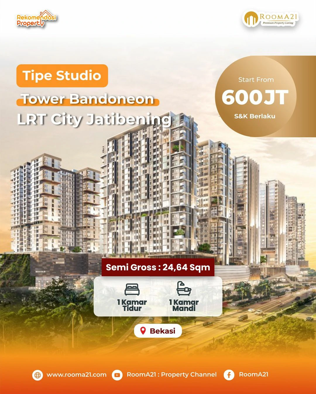 LRT City Jatibening • Apartemen Modern Dengan Konsep TOD