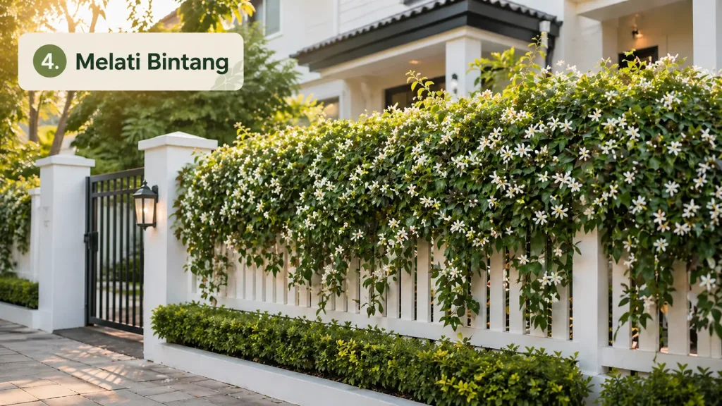 Melati Bintang - Tanaman Penutup Pagar Rumah 12 Pilihan Rimbun Cantik-new