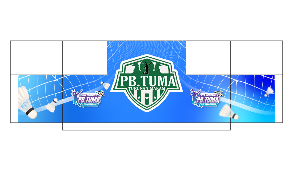 Pola Desain Podium | Desain Lapangan Bulutangkis Profesional untuk PB Tuma Open Tournament