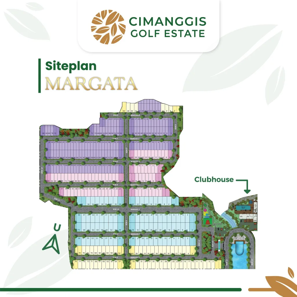 Cimanggis Golf Estate, Depok: Township ±510 ha: 0 KM Jagorawi, koneksi JORR 2, dekat LRT, berdampingan golf 27 holes. Cluster Margata smart-home.