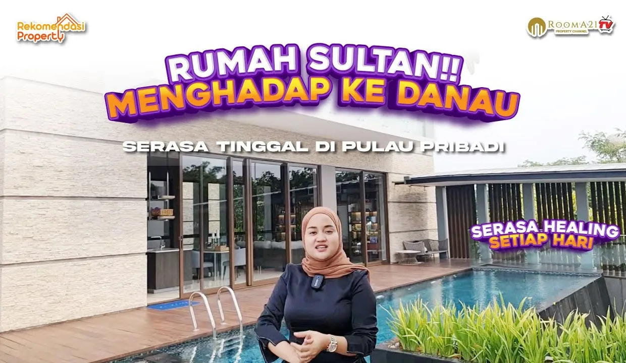 Rumah Pinggir Danau Jakarta dengan Private Lake dan Desain Mewah