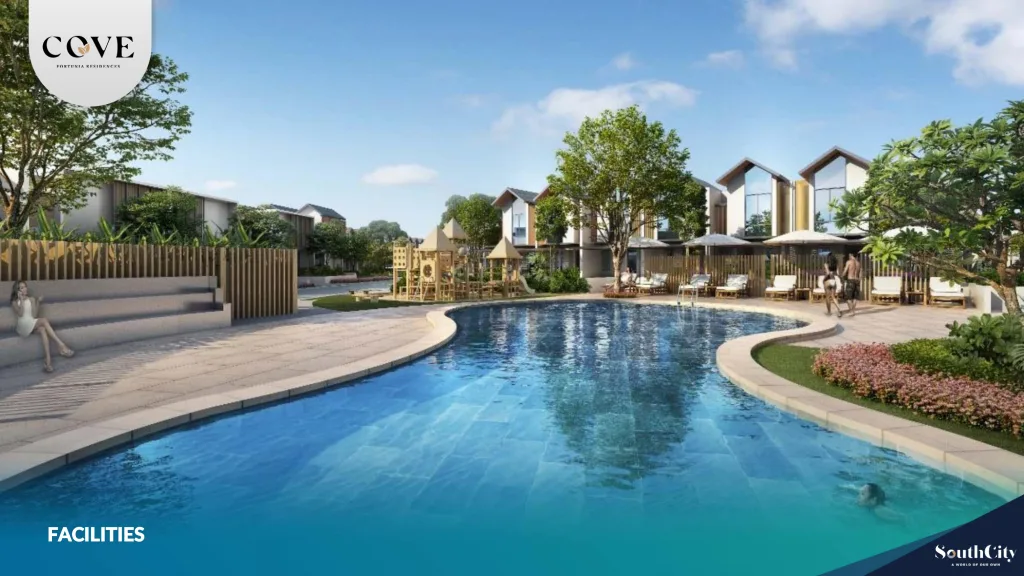 Tipe A Fortunia Cove di SouthCity, Pondok Cabe: hunian modern, akses tol & MRT dekat. Stok terbatas—booking fee ringan, cicilan fleksibel. Hubungi Rooma21.