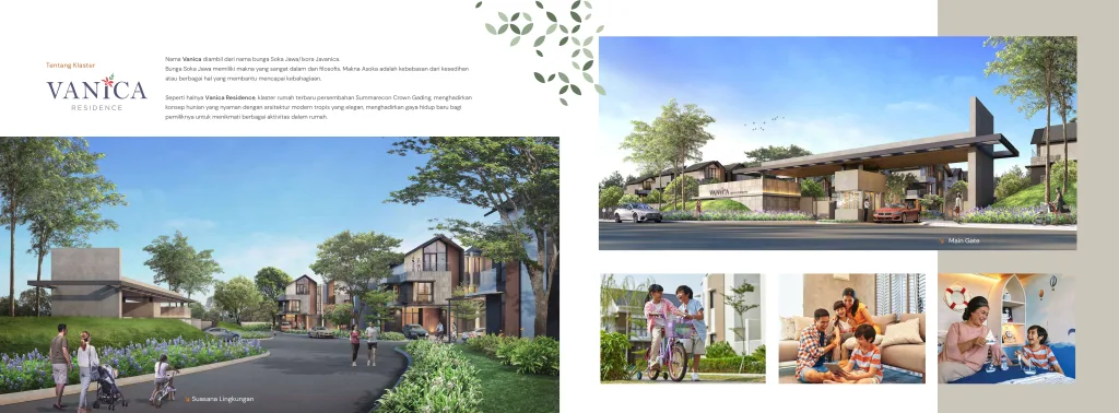 Summarecon Crown Gading: Vanica Residence, pilihan tepat untuk beli rumah. Rumah dijual di Bekasi dengan harga rumah kompetitif, cocok untuk investasi properti.
