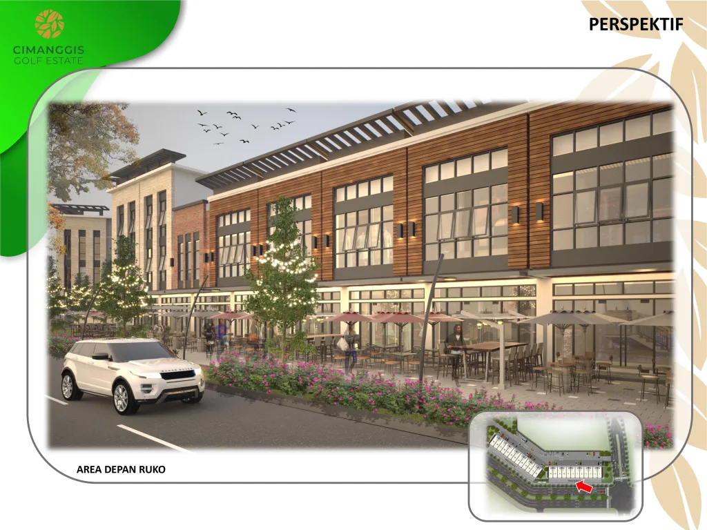 Ruko dijual di Jakarta Timur, lokasi strategis Cimanggis Golf Estate. Investasi properti ideal, harga ruko mulai Rp 2,7 Man, cocok untuk berbagai usaha anda.