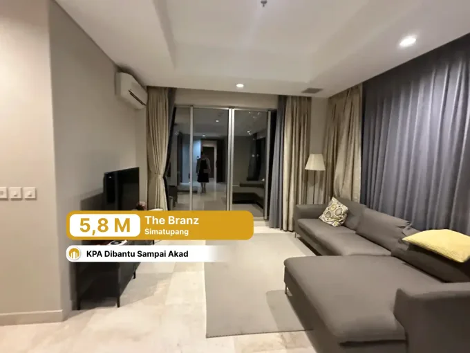 Dijual Apartemen di Cilandak, The Branz Simatupang. Harga 5,8 M Nego. Tipe 2BR (143m²), Tower North Lt 7. Standar Jepang, Lift Pribadi. Dekat MRT & Tol JORR.