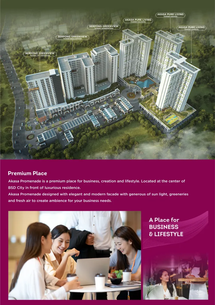 Ruko dijual di BSD - Akasa Promenade, lokasi strategis dekat AEON Mall & stasiun Cisauk. Cocok untuk usaha & investasi properti. Harga ruko kompetitif!