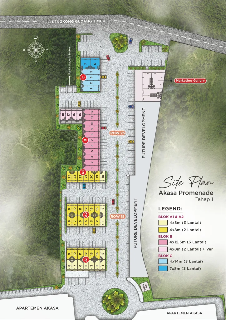 Ruko dijual di BSD - Akasa Promenade, lokasi strategis dekat AEON Mall & stasiun Cisauk. Cocok untuk usaha & investasi properti. Harga ruko kompetitif!