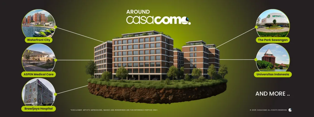 CasaComo Shila Sawangan: Hunian 2–4BR, ruang hijau, dekat TB Simatupang via tol. Info harga & skema cicilan.