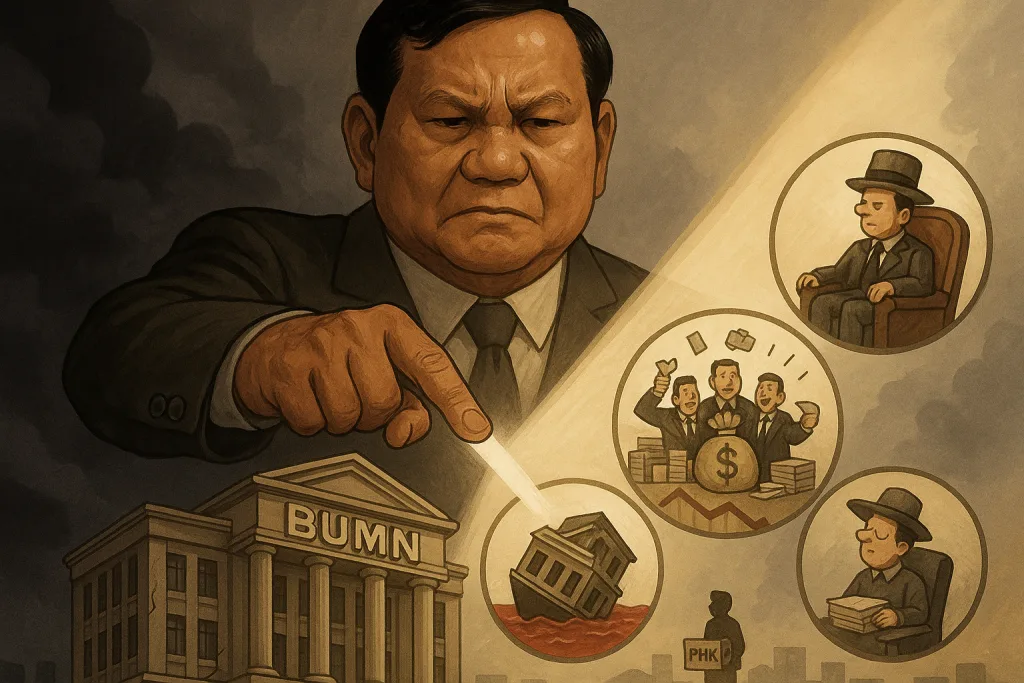 PEJABAT BUMN KORUP - Visi Ekonomi Prabowo BUMN Bersih, Swasta Kuat, UMKM & Koperasi Bangkit
