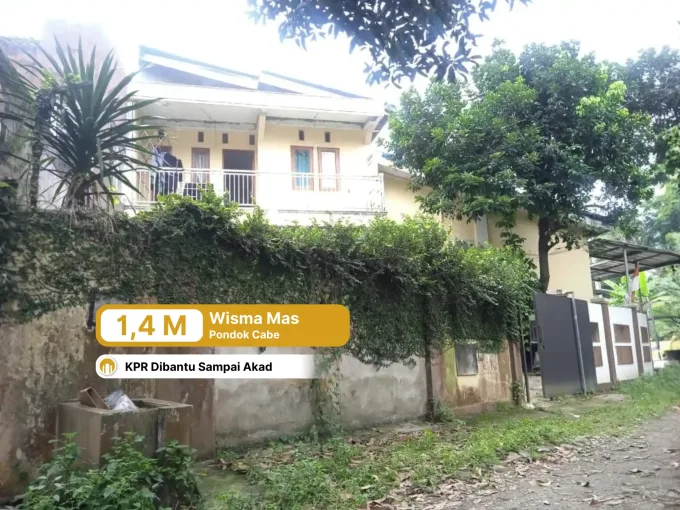 Dijual Rumah di Cinangka, Komplek Wismamas. Harga 1,4 M Nego. LT 170/LB 120, 4 KT, 3 KM, Listrik 2200W. Lokasi strategis 3 Koridor, akses mudah tol & Bandara.