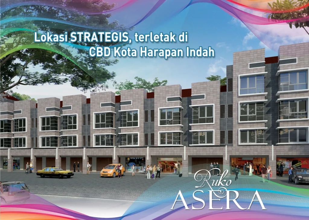 Ruko Asera, Kota Harapan Indah, Bekasi, Boulevard Harapan Indah, dekat Universitas Esa Unggul, Eka Hospital, Summarecon Crown Gading dan Mutiara Gading City
