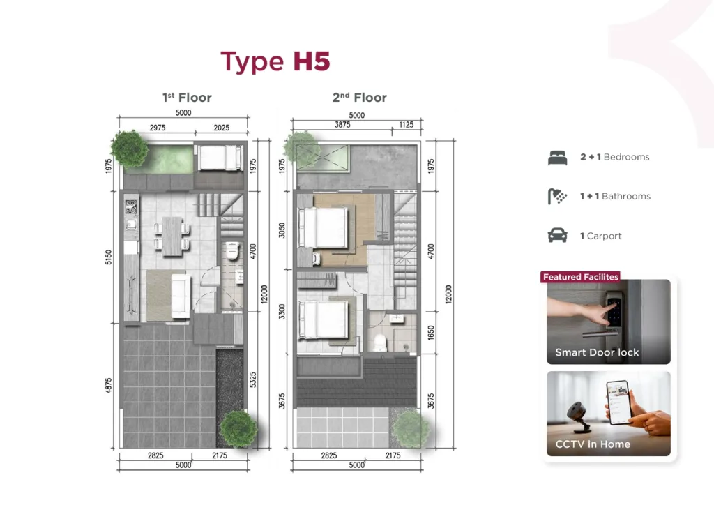 Rumah 2 lantai bergaya Jepang di Hoshi Asera Nishi, Kota Harapan Indah. Lokasi CBD, dekat tol, RS, dan mall. Unit terbatas, segera booking sebelum naik harga.