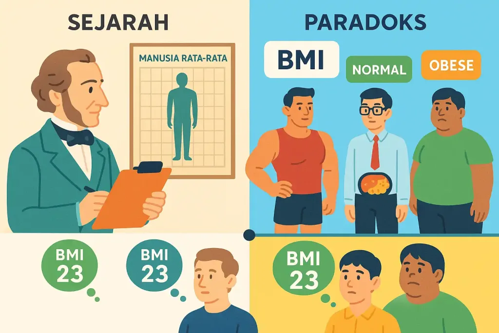Ilustrasi Body Mass Index (BMI) Indikator Cepat yang Tidak Selalu Tepat lebak dan otot