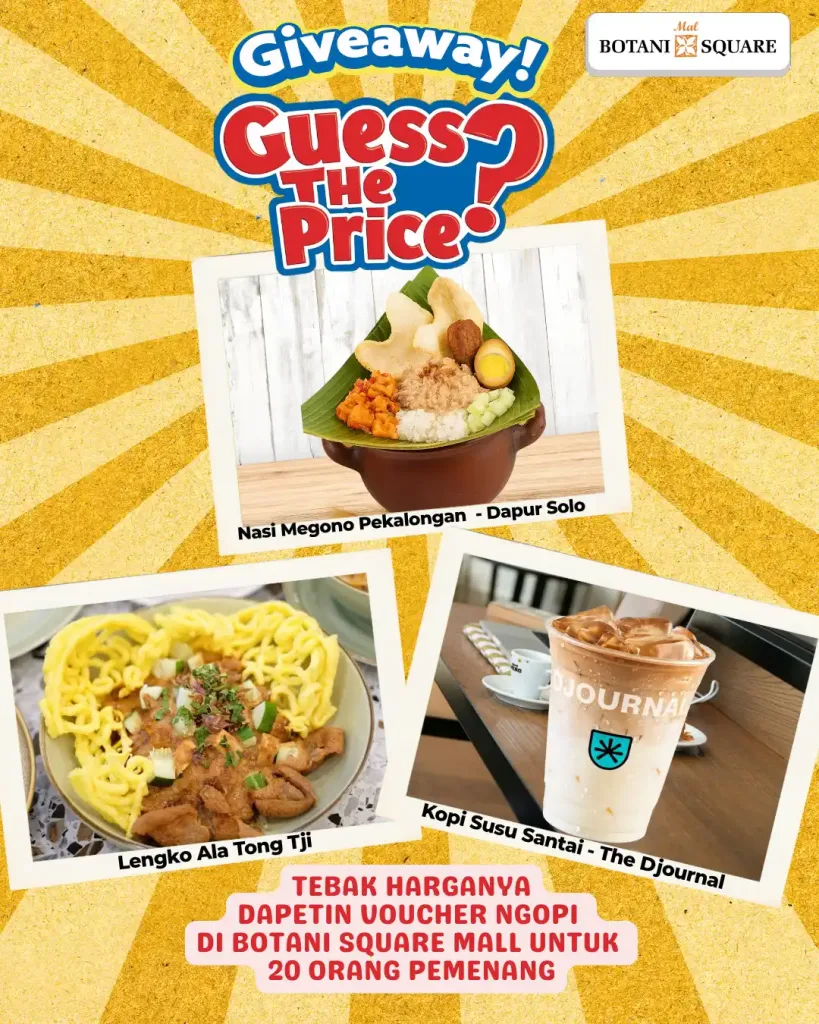 Panduan lengkap kuliner & promo di Botani Square Bogor. Cek tenant (Wingstop, Imperial Kitchen, Dapur Solo) dan jajanan ready-to-eat di AEON Supermarket.