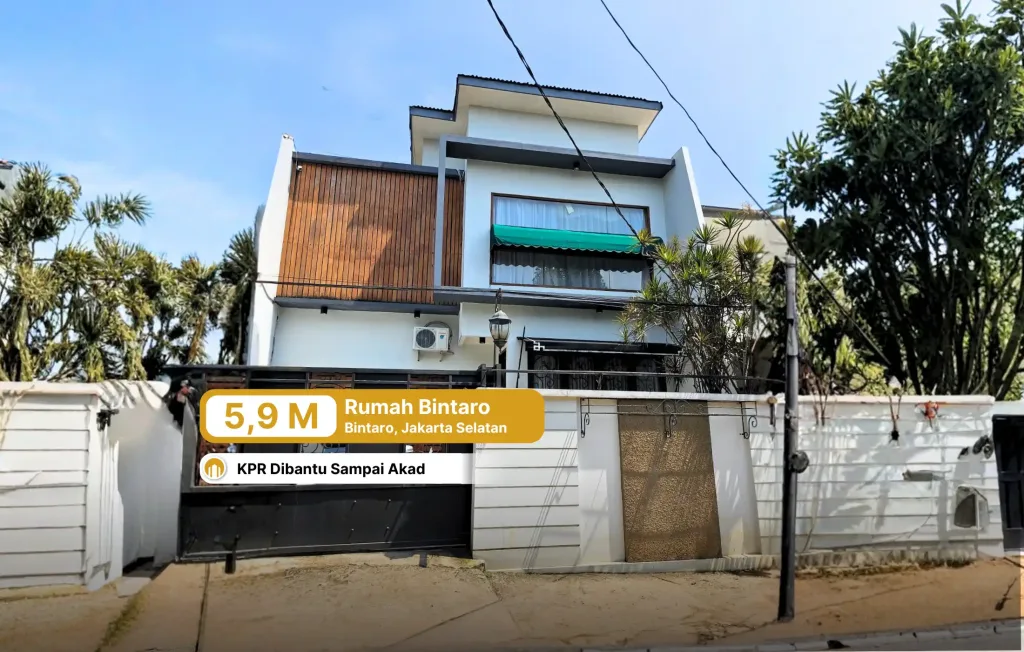 Dijual Rumah di Bintaro, Kenanga Raya. Jakarta Selatan. Harga 5,9 M Nego. LT 240/LB 300, 5 KT, 4 KM. Mewah, Garasi 3 mobil. Dekat Tol JORR W2 & Bintaro Xchange.