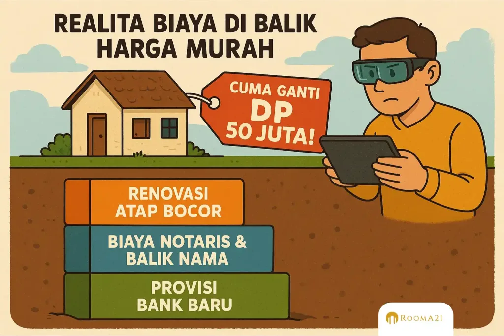 Ilustrasi biaya tersembunyi dibalik harga rumah murah 7 Panduan Strategis Over Kredit Rumah 2026 (5)-new Rumah Over Kredit
