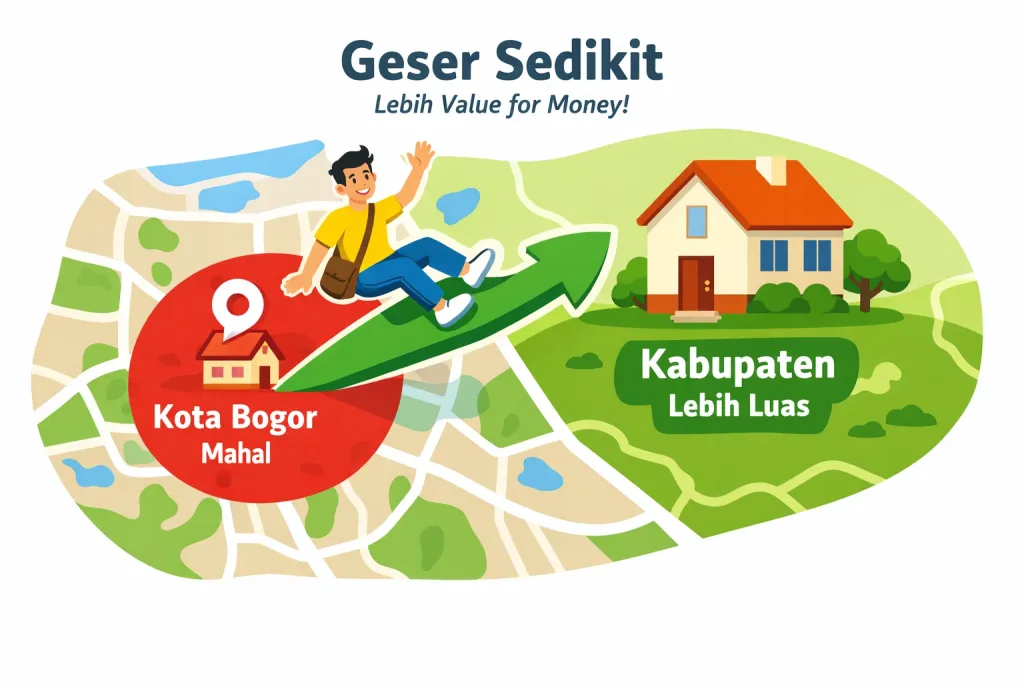 Kesimpulan: Geser Sedikit, Dapat Lebih Luas UMK Kota Bogor 2026 Vs Kabupaten, Ini Peta Rumah Subsidi! (3)