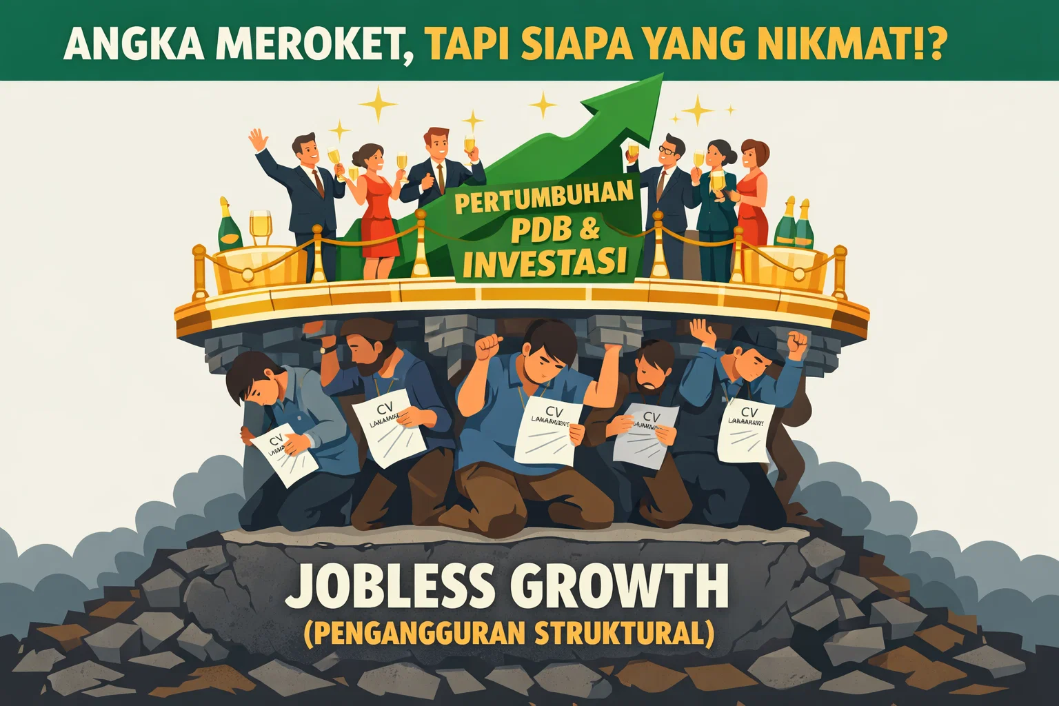 Bangga Pamer Angka Pertumbuhan, Tapi Generasi Muda Dikunci Jadi Kelas Miskin