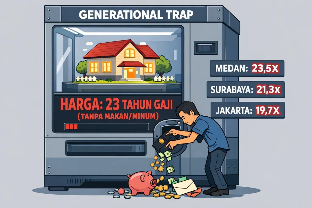 2. Bedah Rasio Price-to-Income: Realita Pahit di Balik Angka 23 Kali Gaji Tahunan Gaji UMP Terus Meroket, Tapi Kelas Pekerja Makin Mustahil Beli Rumah (4)