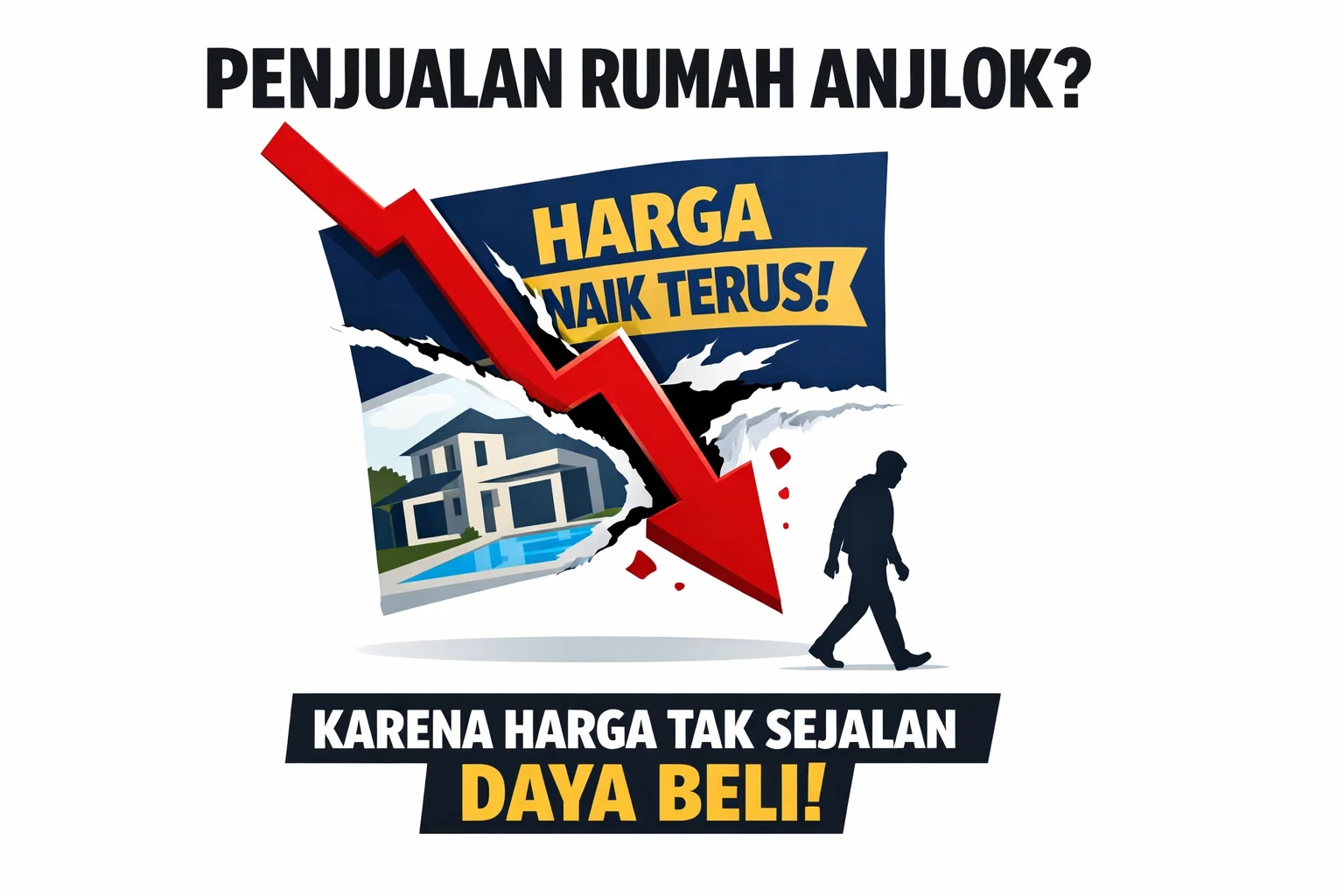 Penjualan Rumah Anjlok Saat Harga Rumah Tak Sejalan dengan Daya Beli