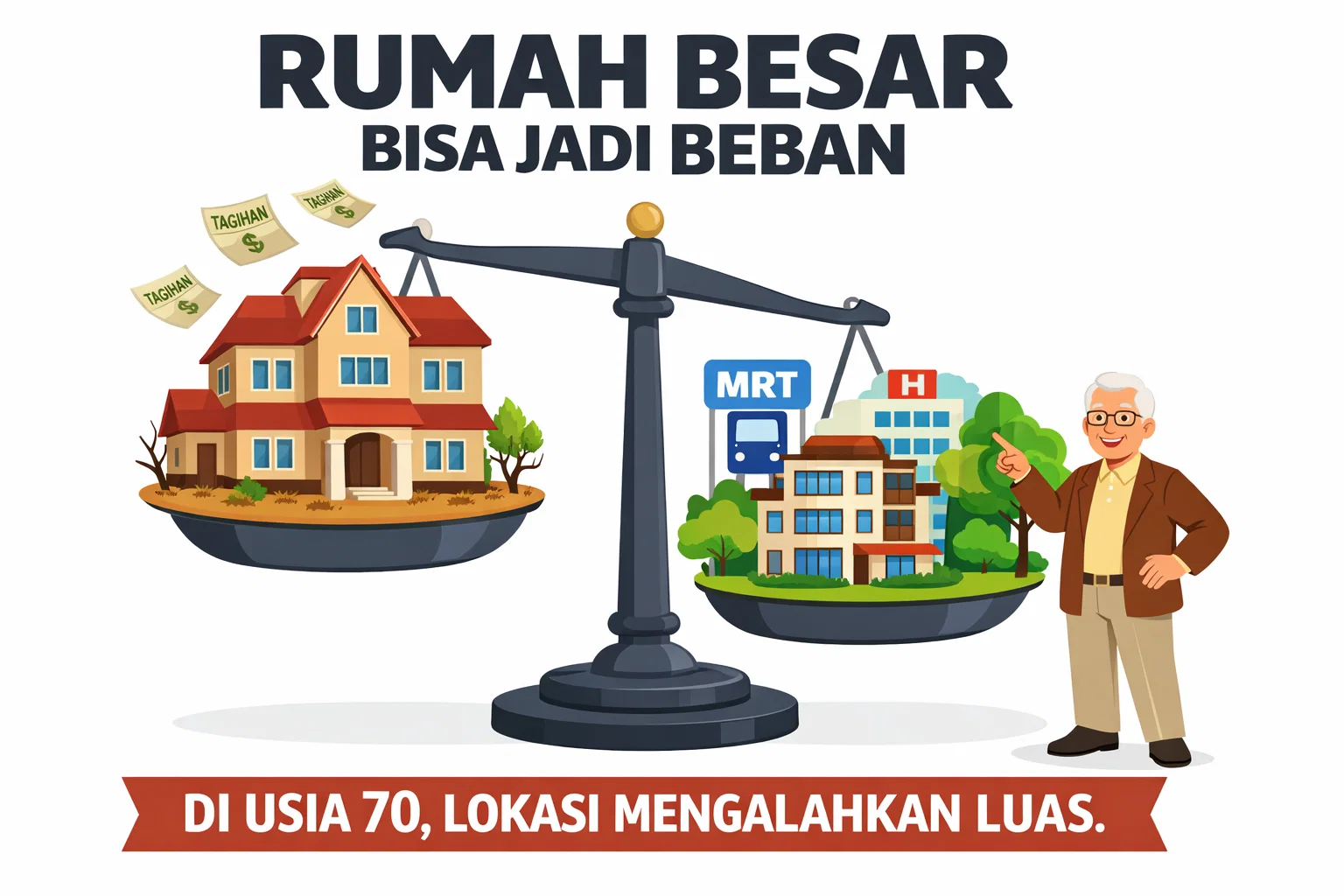 Rumah Besar Bisa Jadi Beban di Usia 70