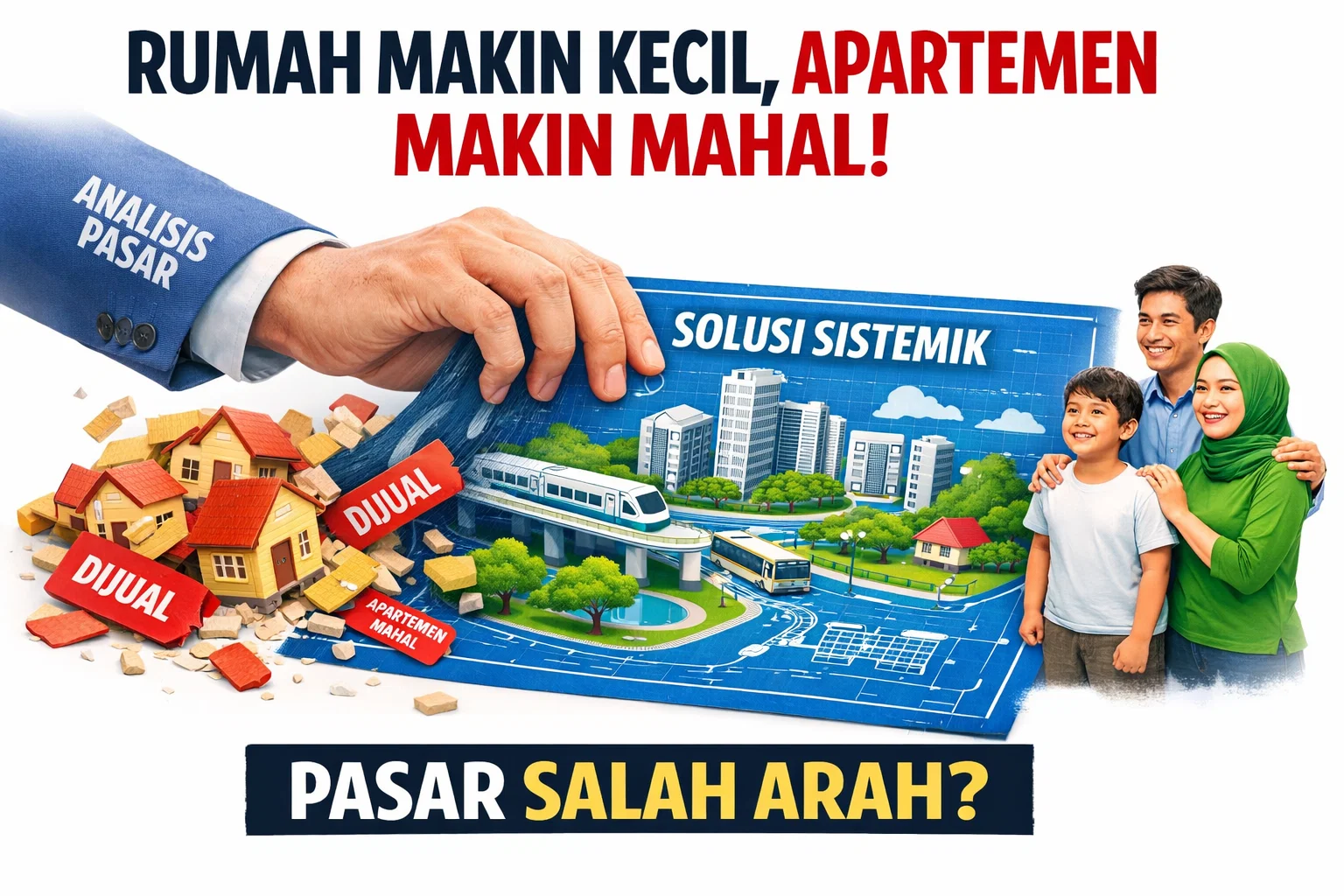 Rumah Makin Kecil, Apartemen Makin Mahal: Pasar Salah Arah?
