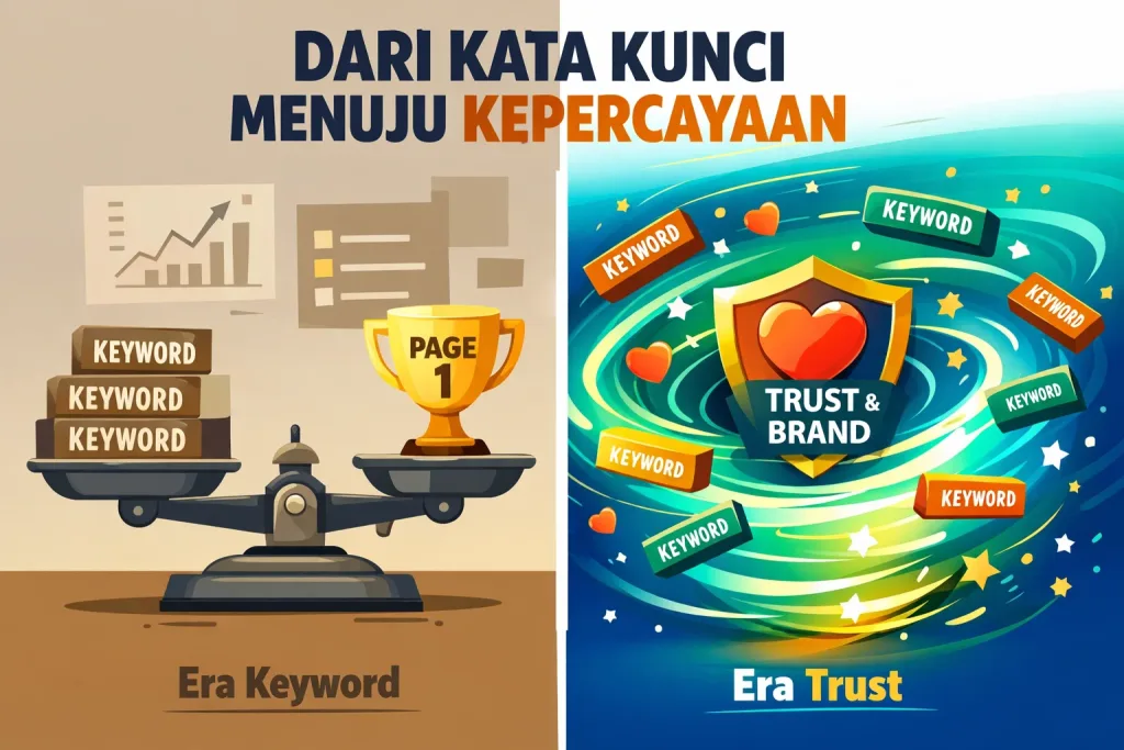 Distribusi Konten Era AI Evolusi SEO, Trust & Discover (2)