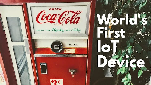 Mesin Coca-Cola 1982 di Carnegie Mellon University, perangkat fisik pertama di dunia yang terhubung ke jaringan ARPANET dan menjadi cikal bakal teknologi IoT