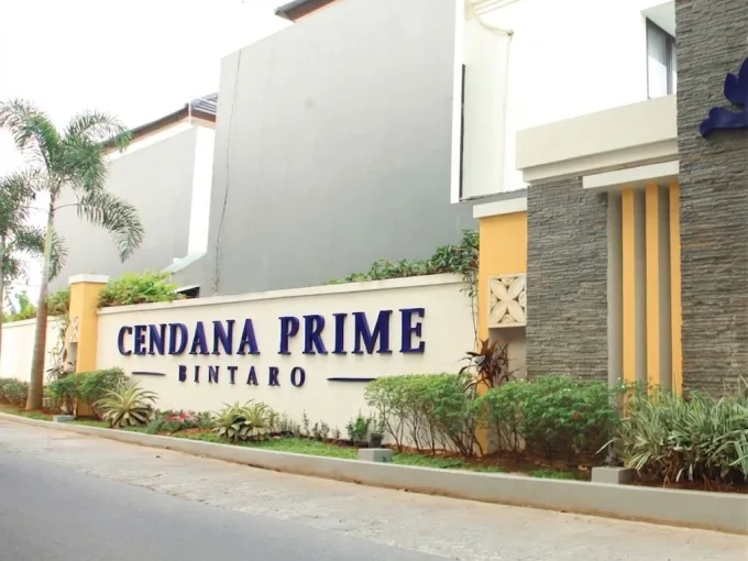 Entrance Sign Reading cendana Prime Bintaro with Landscaped Plants Along a Modern Wall  Rooma21com