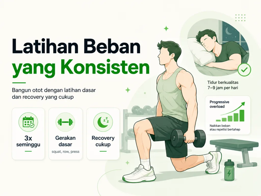 Langkah 4: Latihan Beban Secara Konsisten
